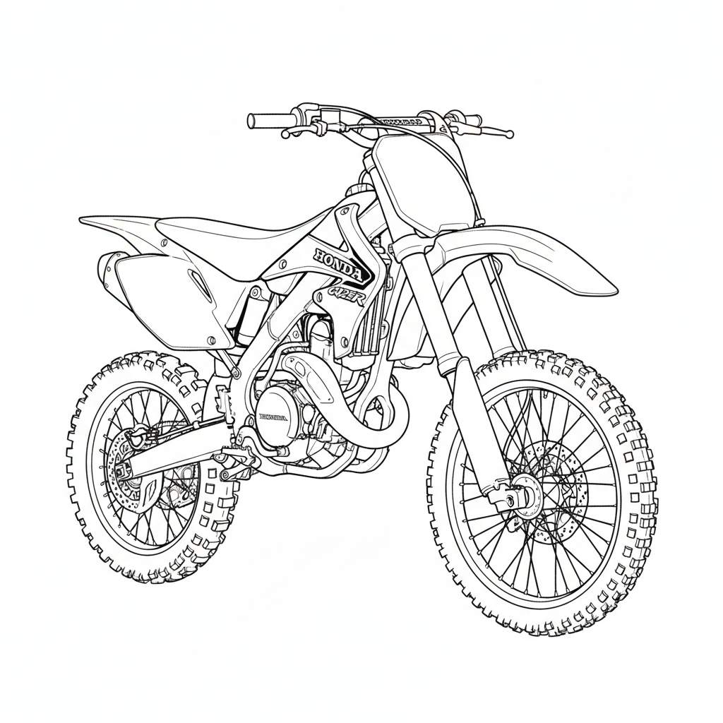 2000 HONDA CR125R coloring page