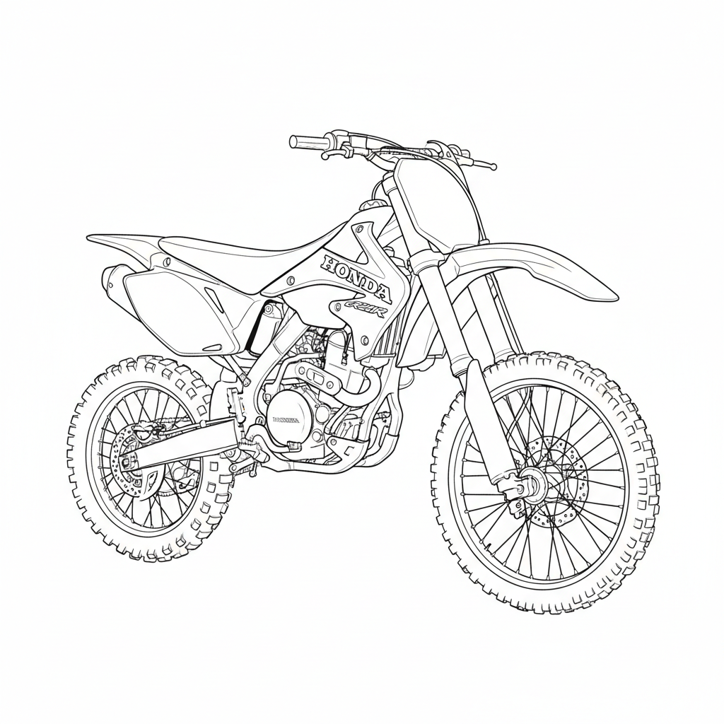 2000 HONDA CR250R coloring page