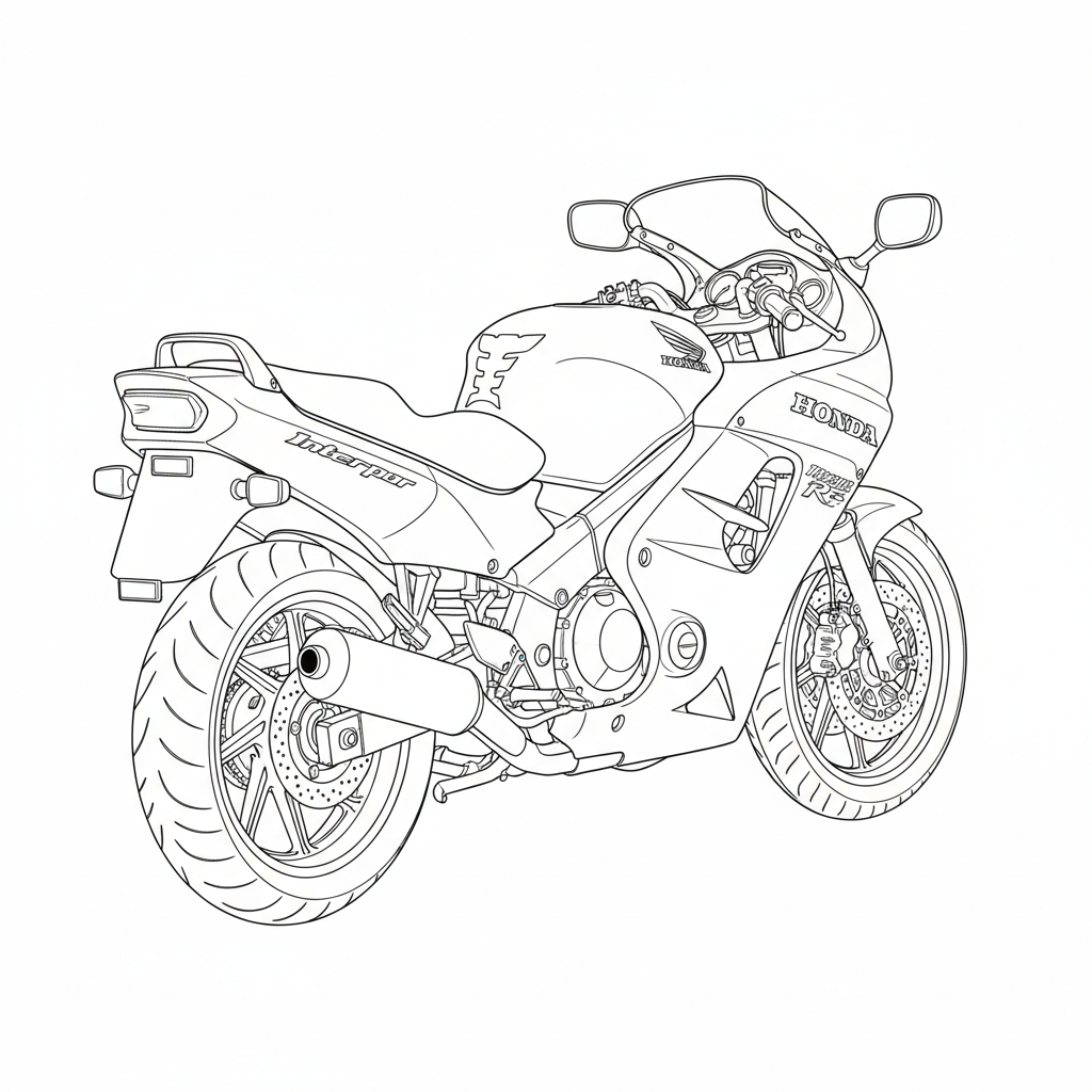 2000 HONDA Interceptor coloring page