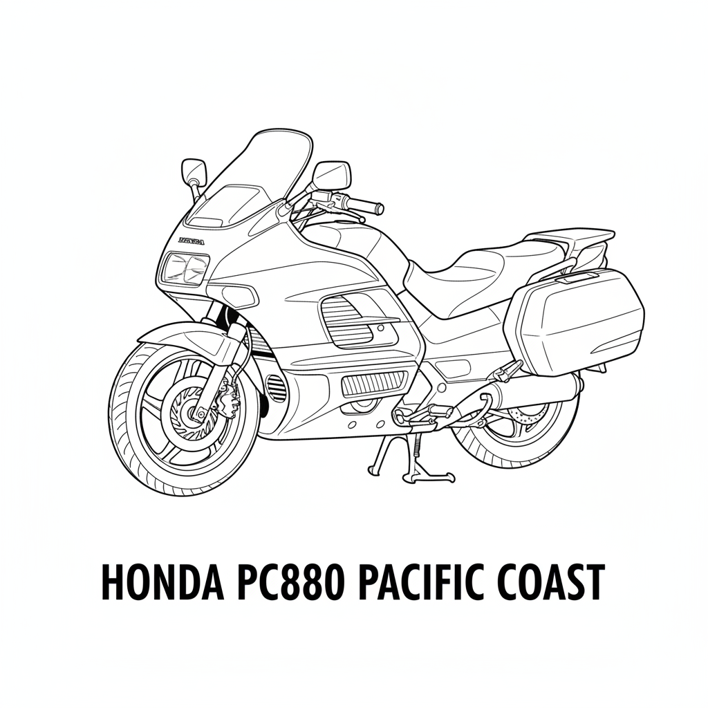 2000 HONDA PC800 (PACIFIC COAST) coloring page