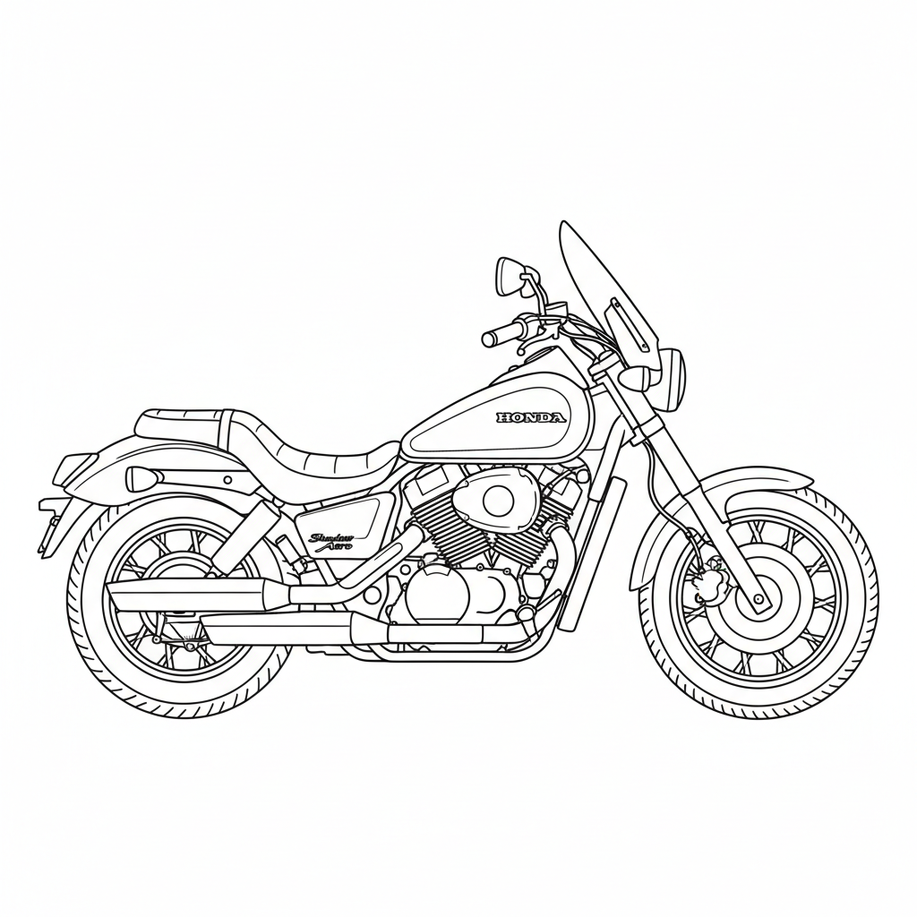 2000 HONDA Shadow Aero coloring page