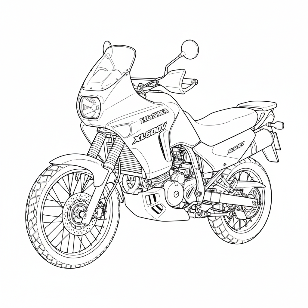 2000 HONDA XL600V coloring page