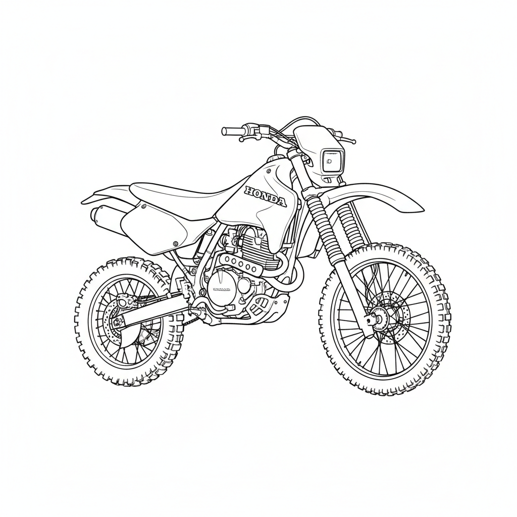 2000 HONDA XR600R coloring page