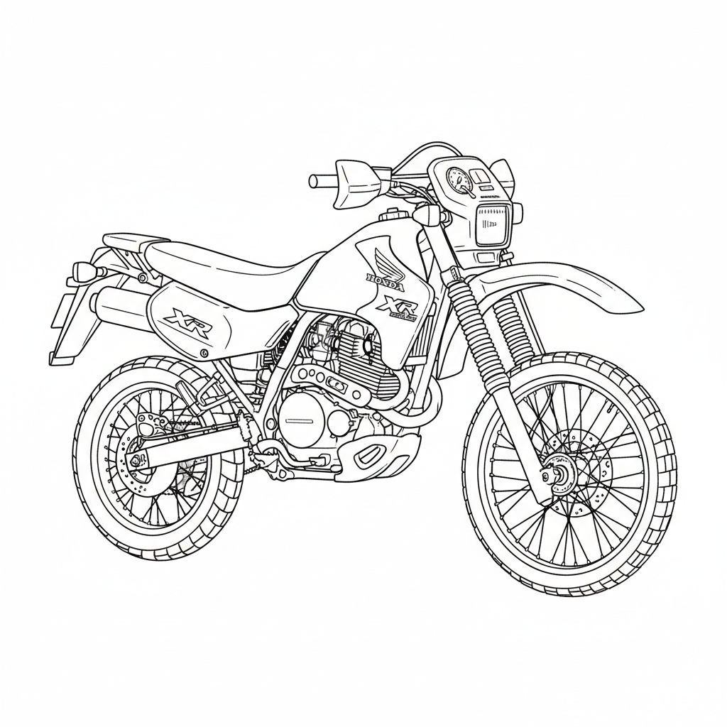 2000 HONDA XR650L coloring page