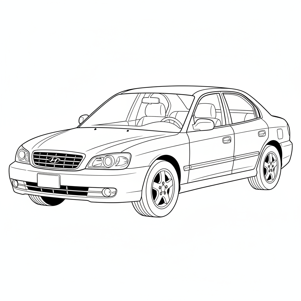 2000 HYUNDAI Sonata coloring page