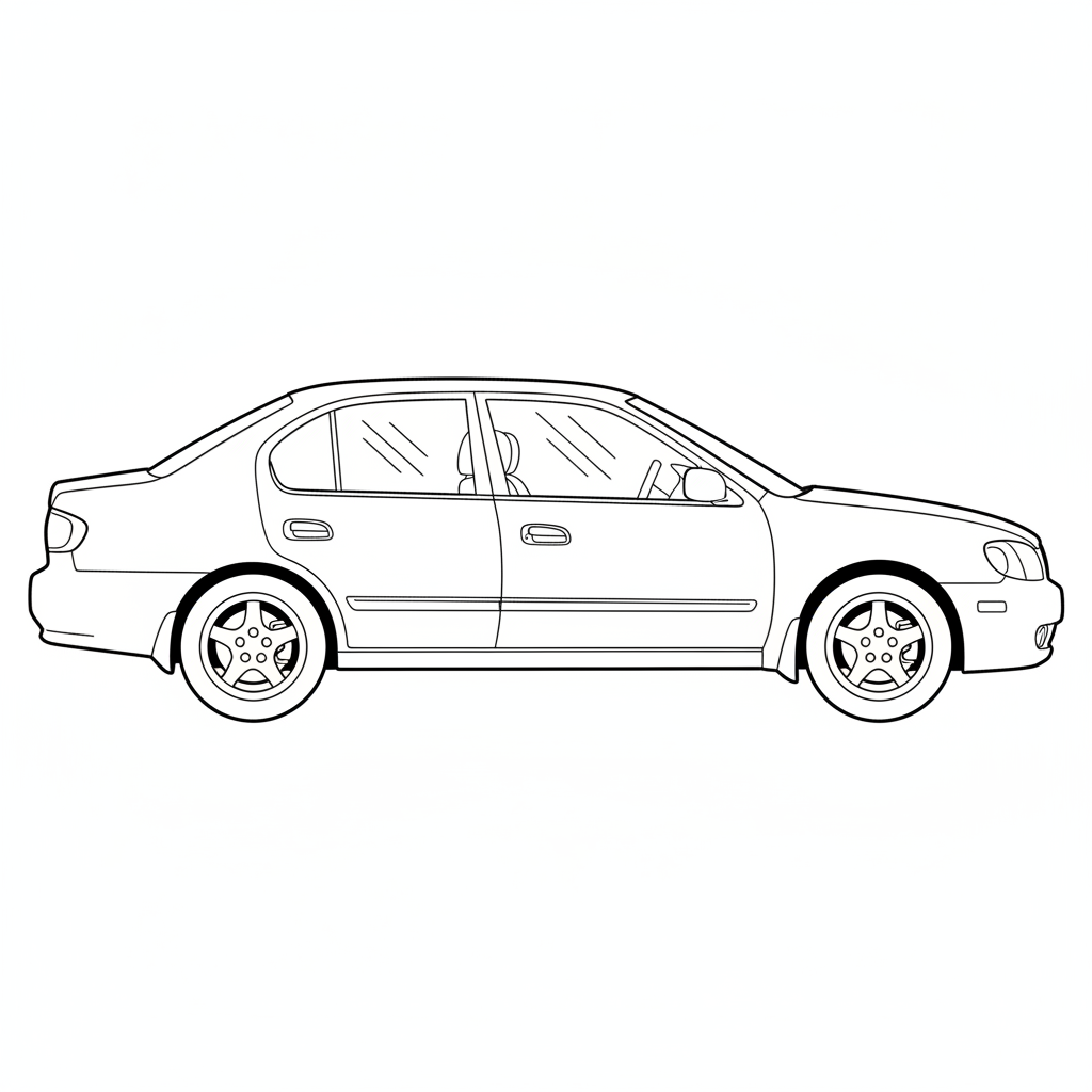 INFINITI G20 coloring page preview