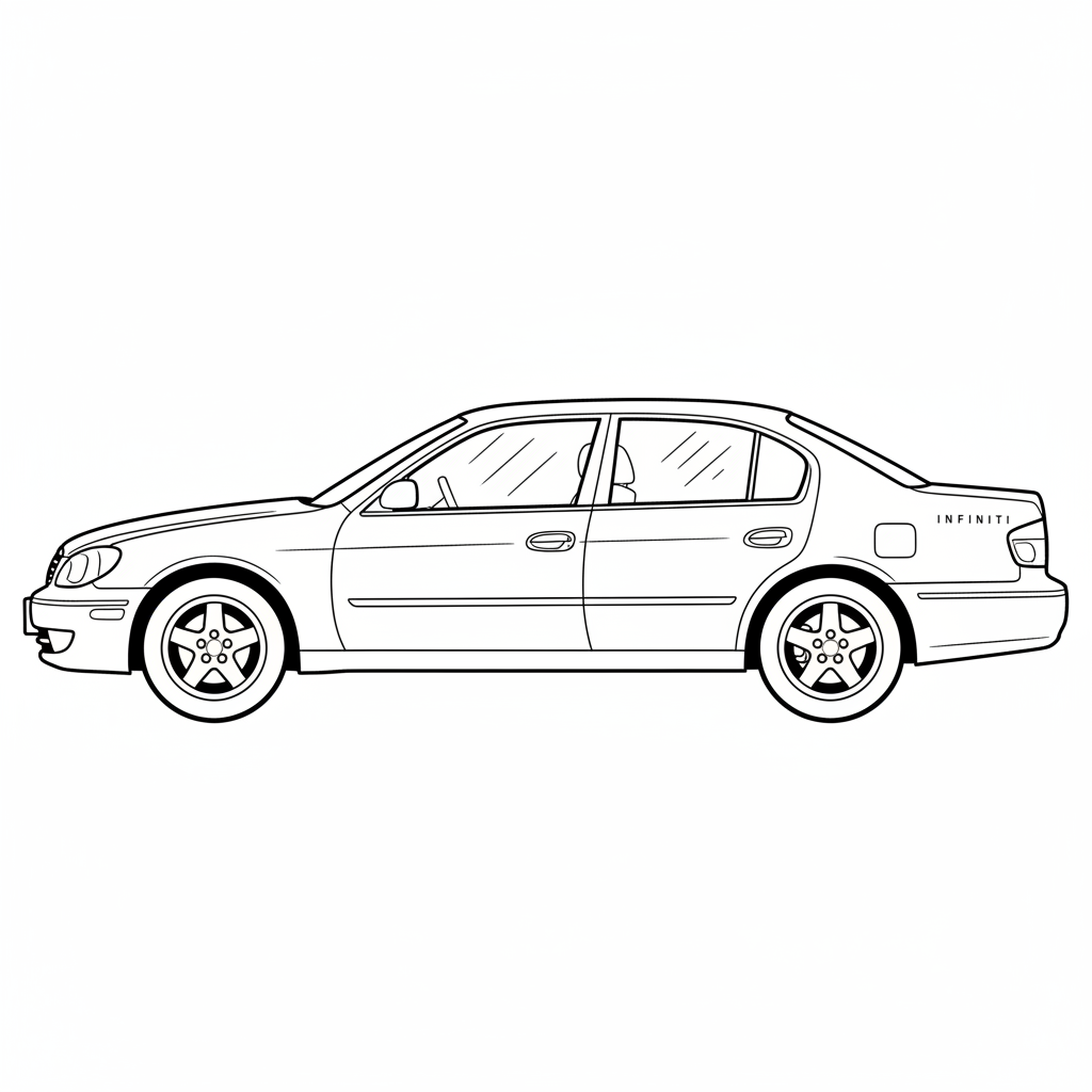 INFINITI I30 coloring page preview