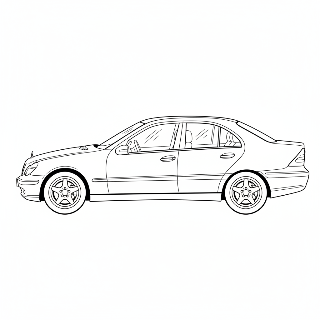 MERCEDES-BENZ C-Class coloring page preview