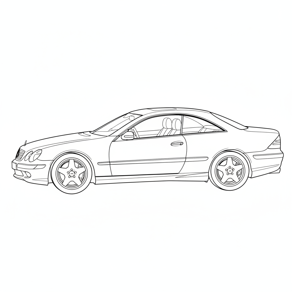 MERCEDES-BENZ CL-Class coloring page preview