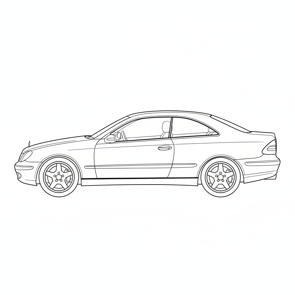 MERCEDES-BENZ CLK-Class coloring page preview