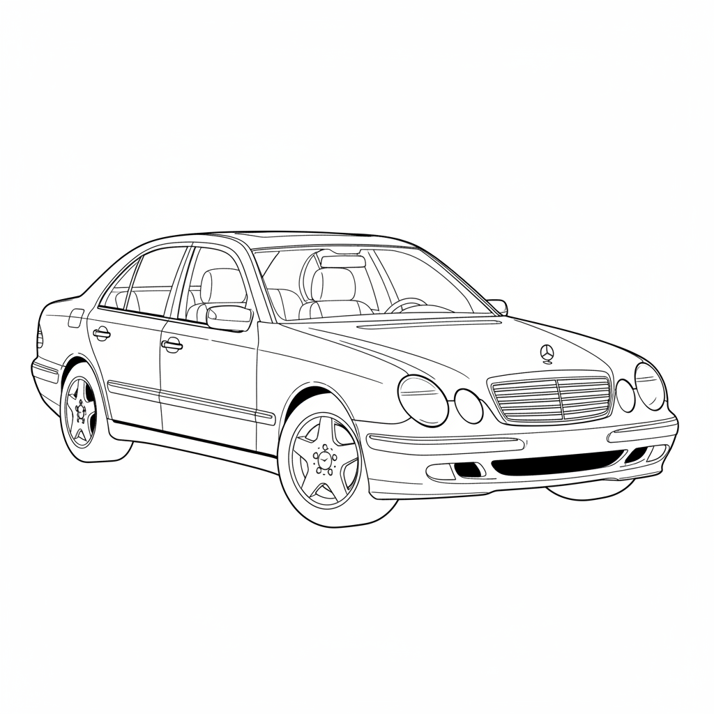 MERCEDES-BENZ E-Class coloring page preview