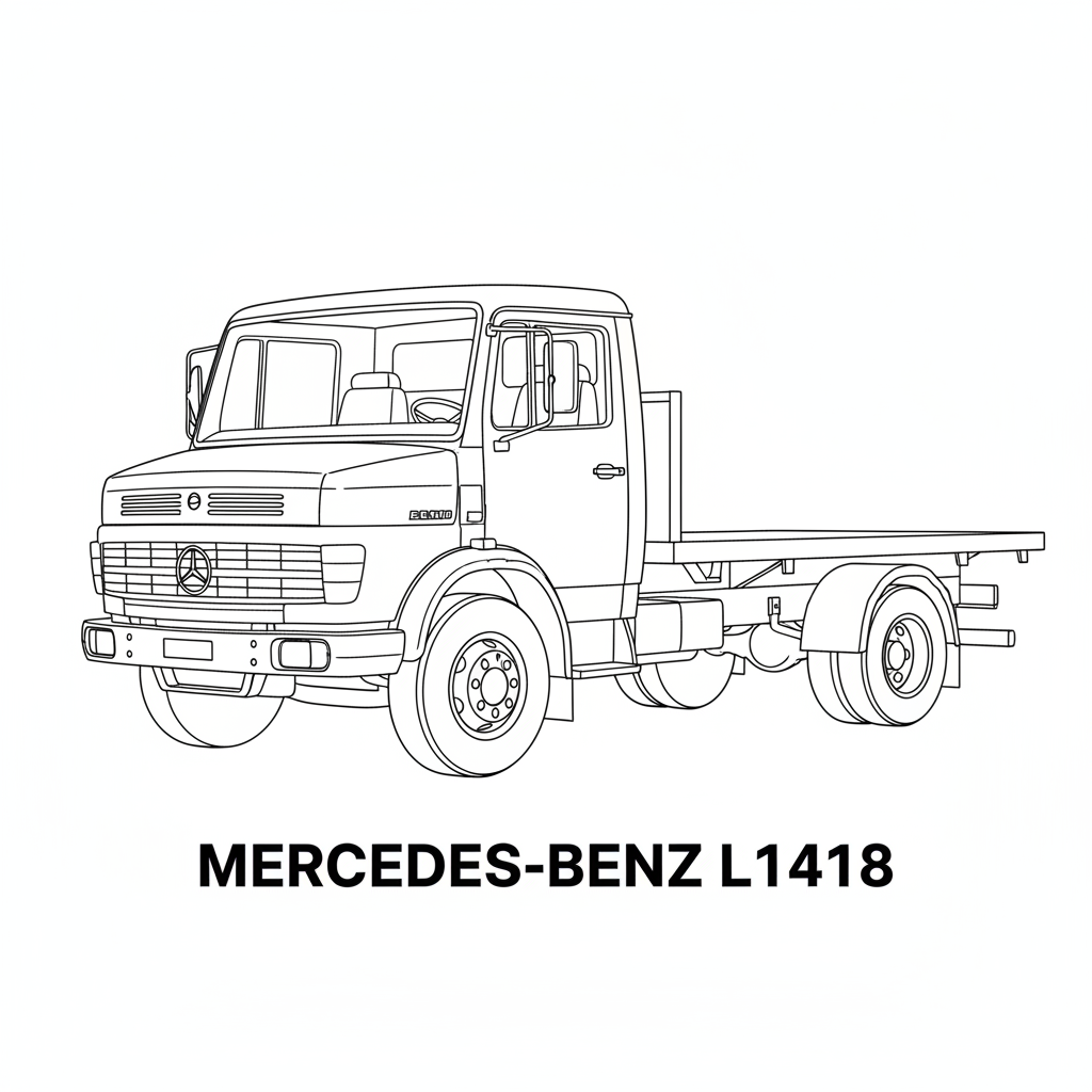 MERCEDES-BENZ L1418 coloring page preview