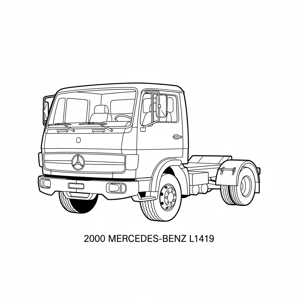 MERCEDES-BENZ L1419 coloring page preview