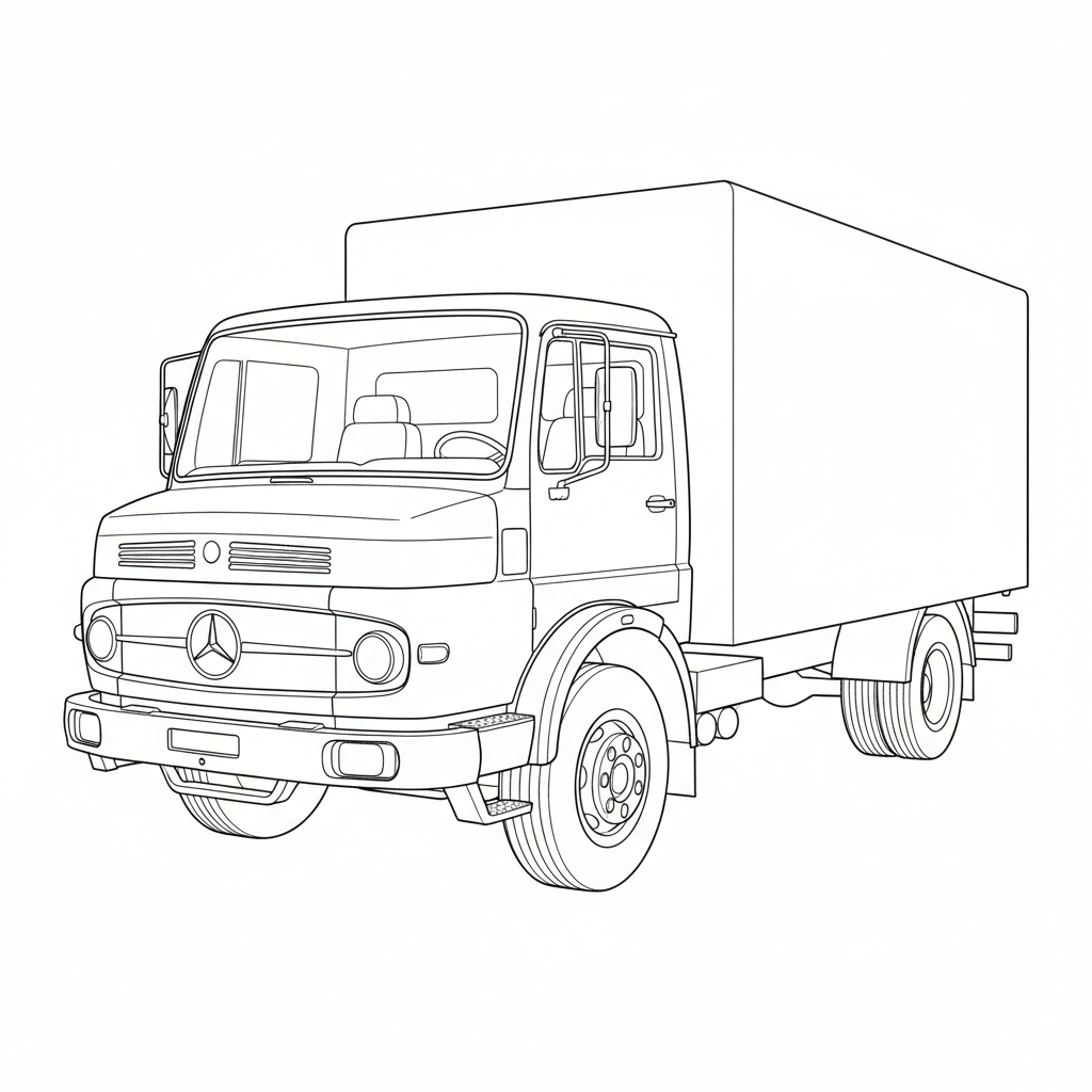 MERCEDES-BENZ LP1219 coloring page preview