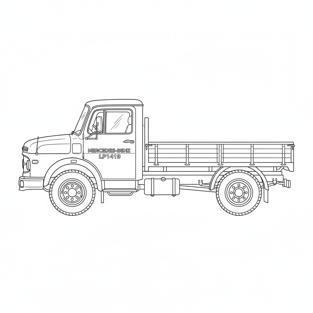 MERCEDES-BENZ LP1419 coloring page preview
