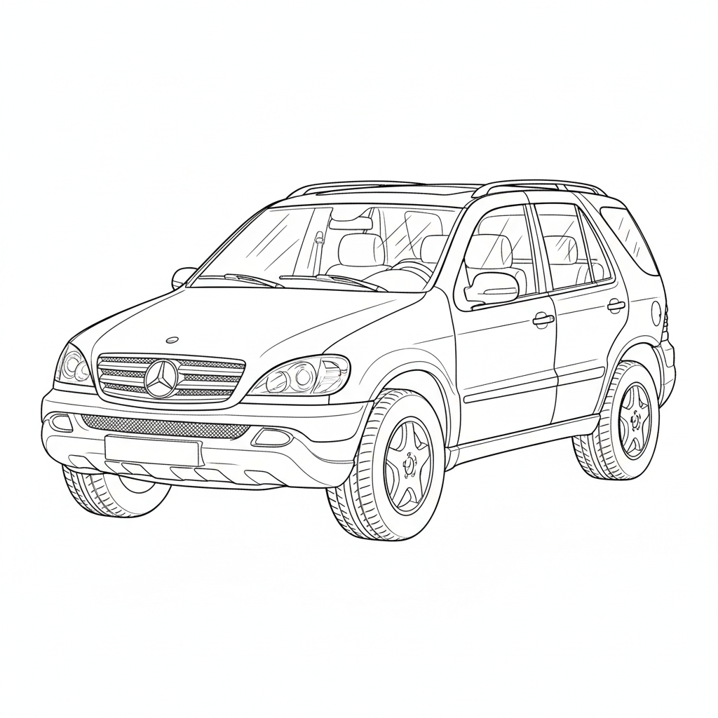 MERCEDES-BENZ M-Class coloring page preview