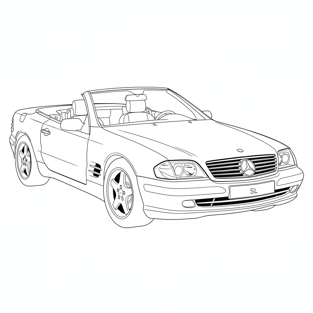MERCEDES-BENZ SL-Class coloring page preview