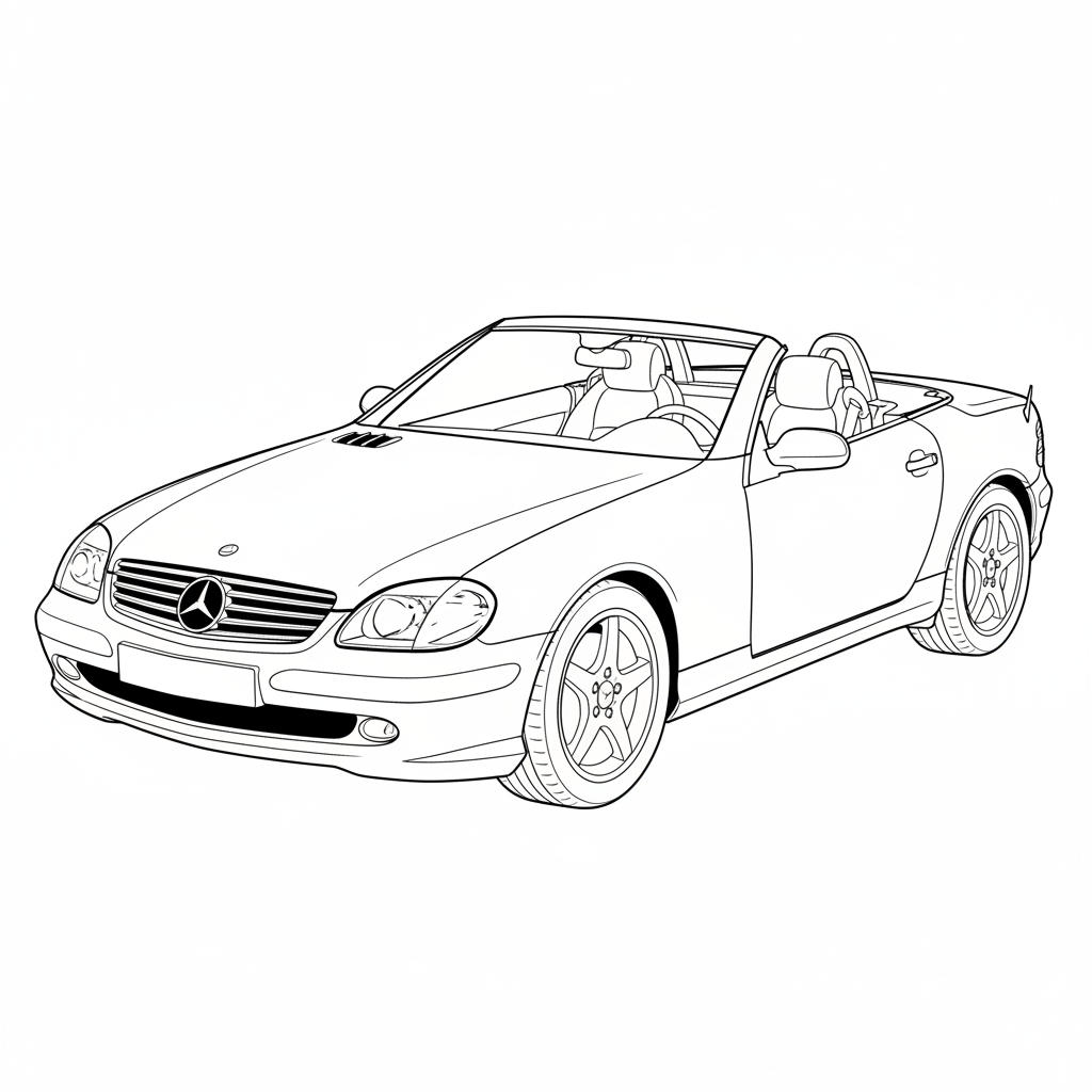 MERCEDES-BENZ SLK-Class coloring page preview