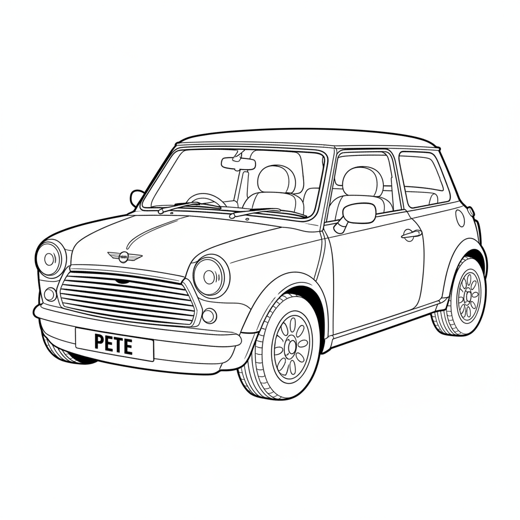 MINI Pete coloring page preview