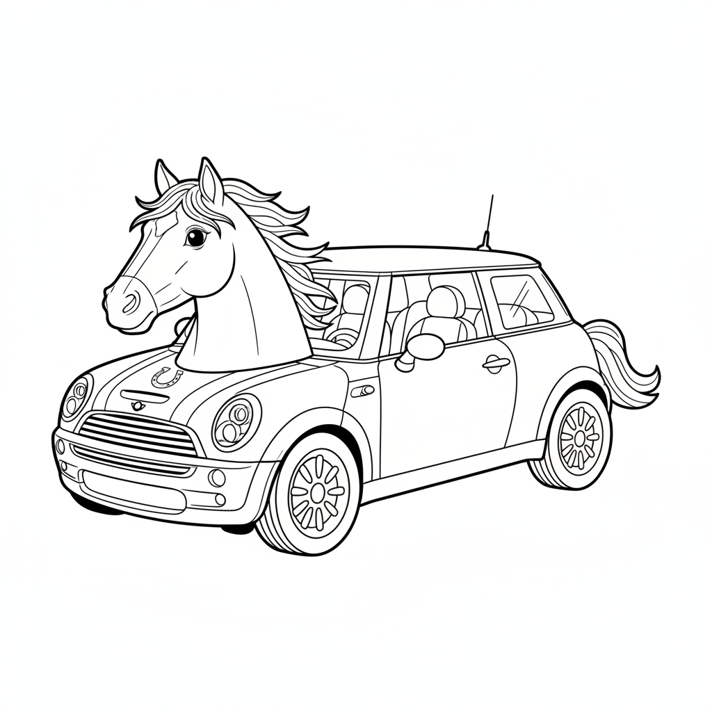 MINI Pony coloring page preview