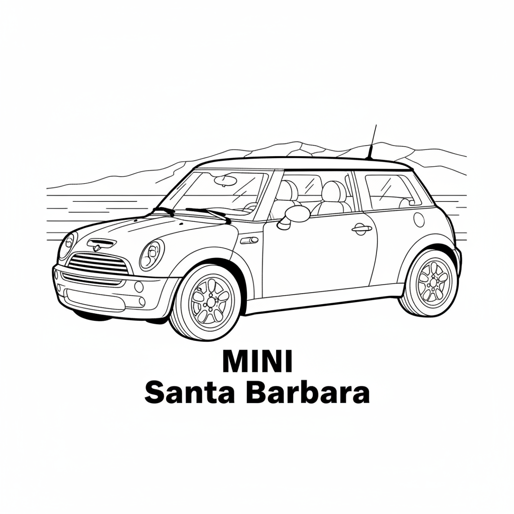 MINI Santa Barbara coloring page preview
