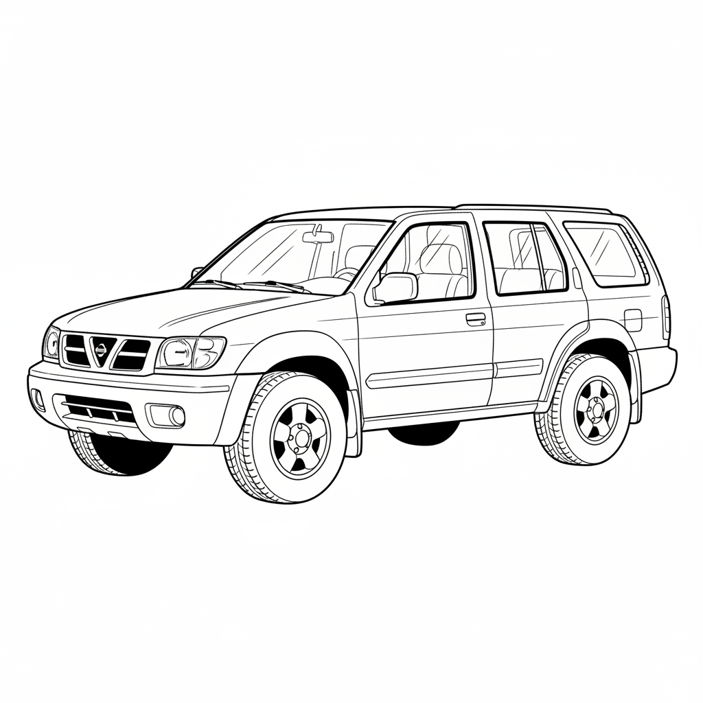 2000 NISSAN Pathfinder coloring page