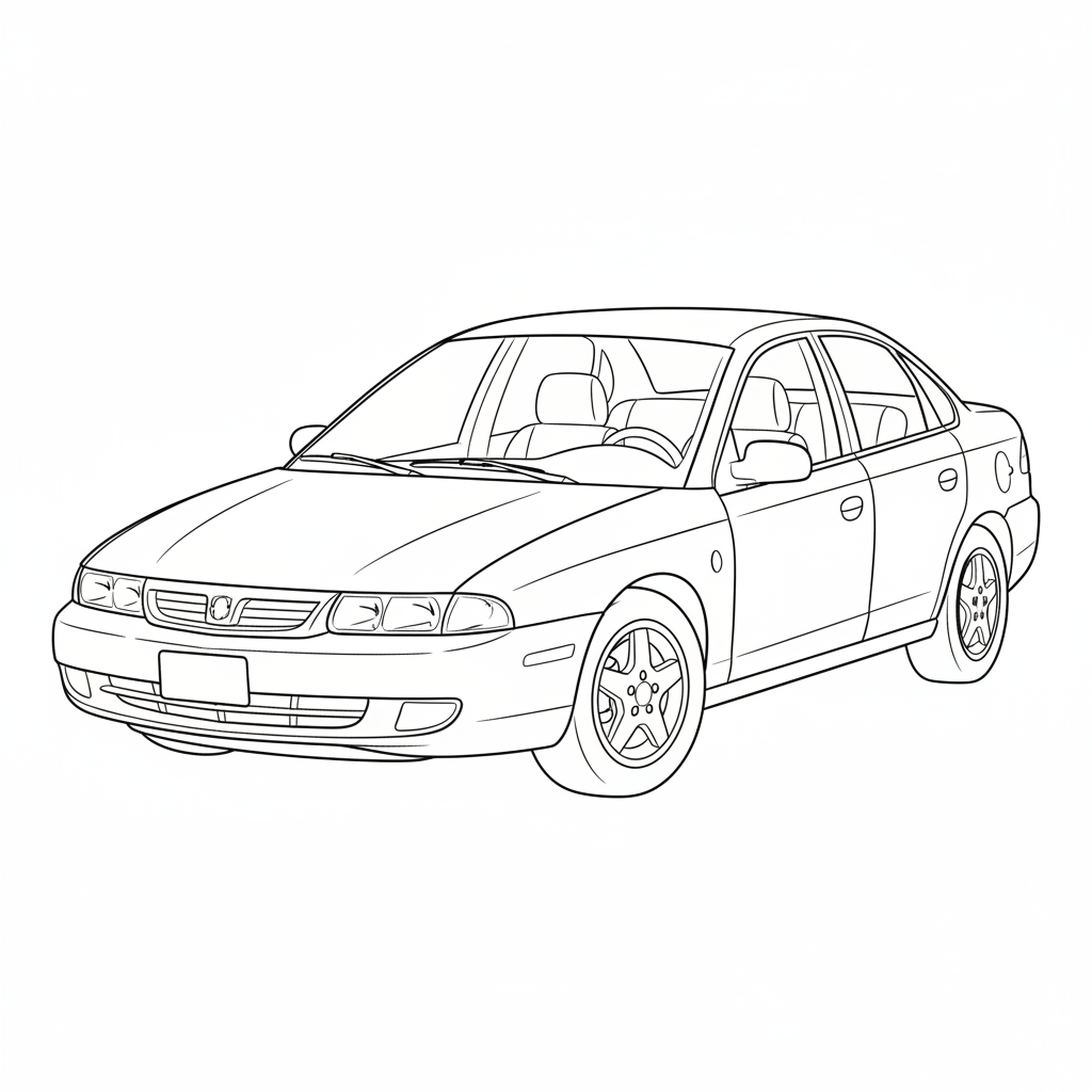 SATURN SL coloring page preview