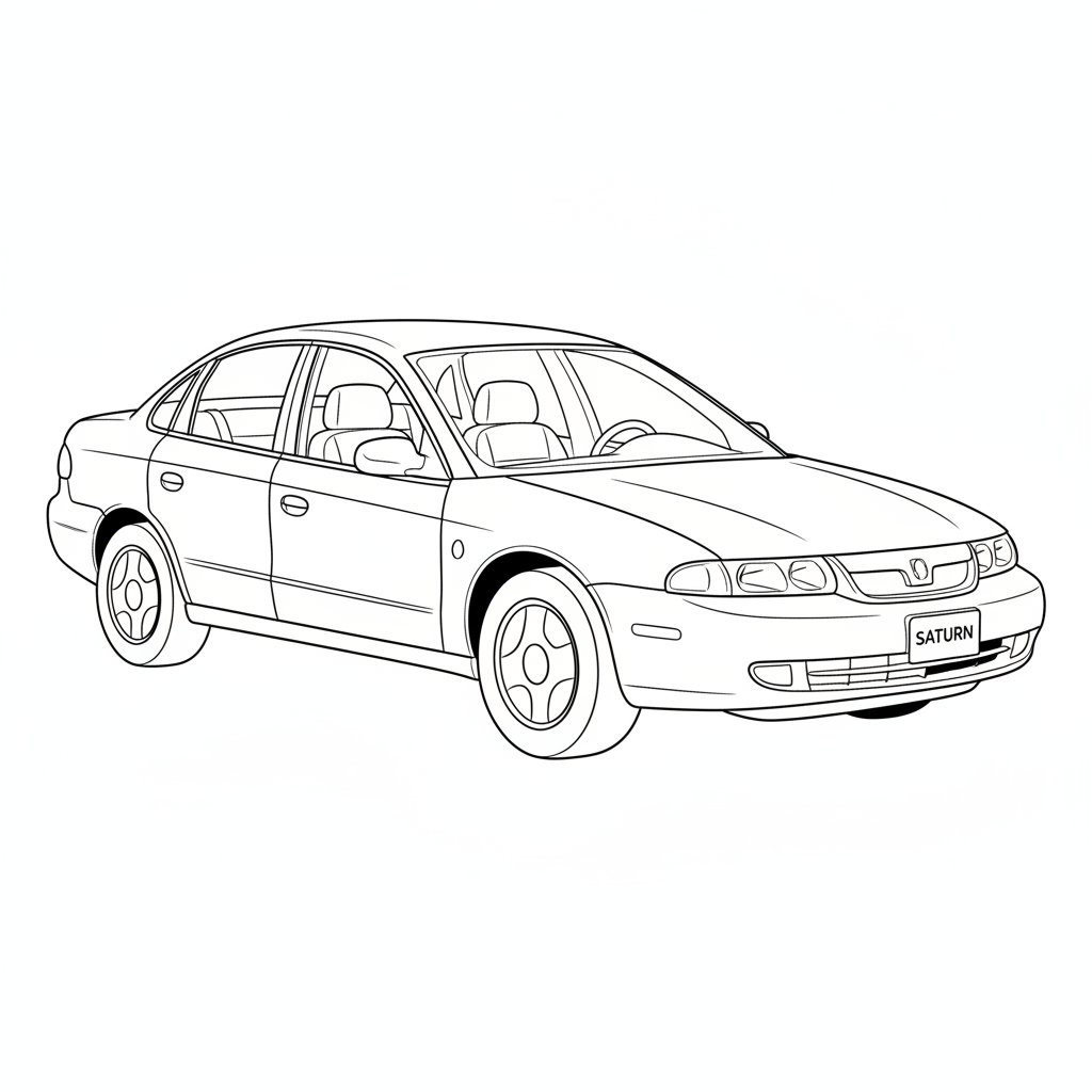 SATURN SL1 coloring page preview