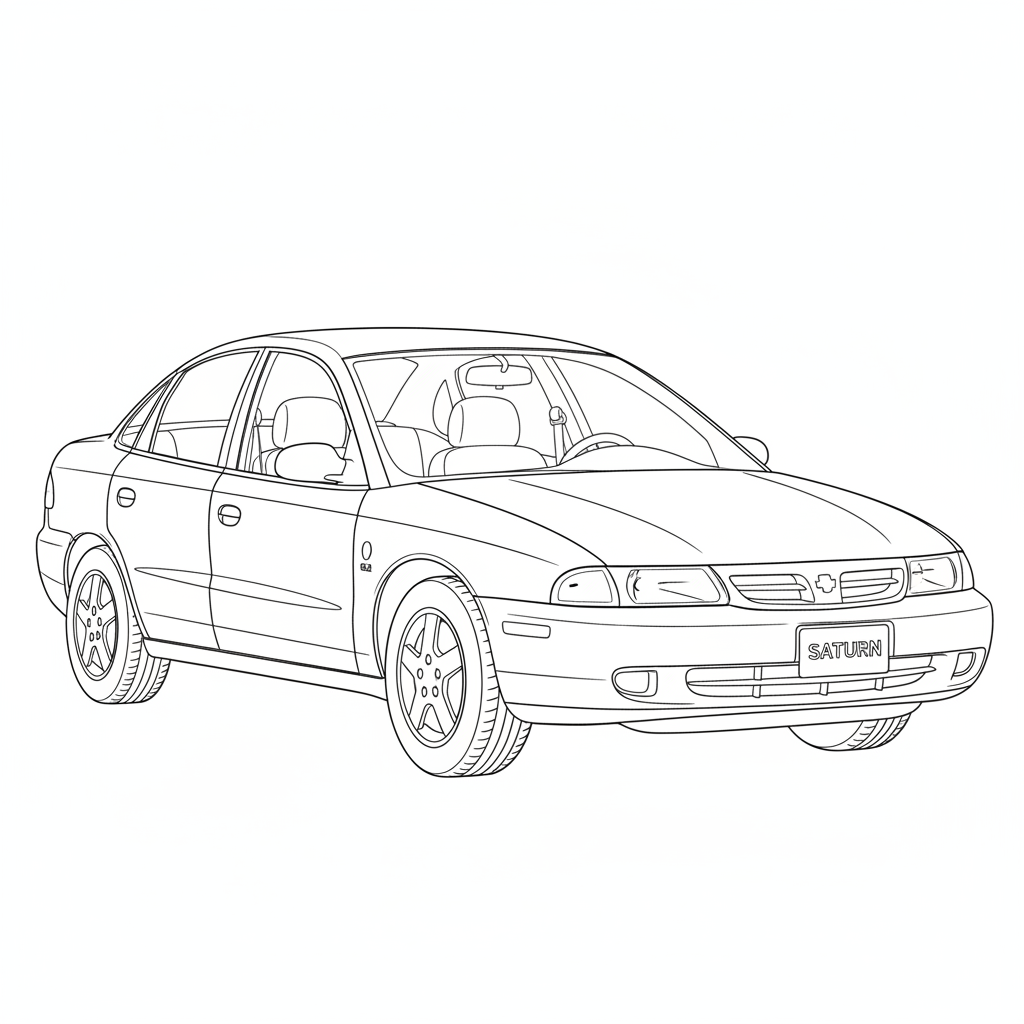 SATURN SL2 coloring page preview
