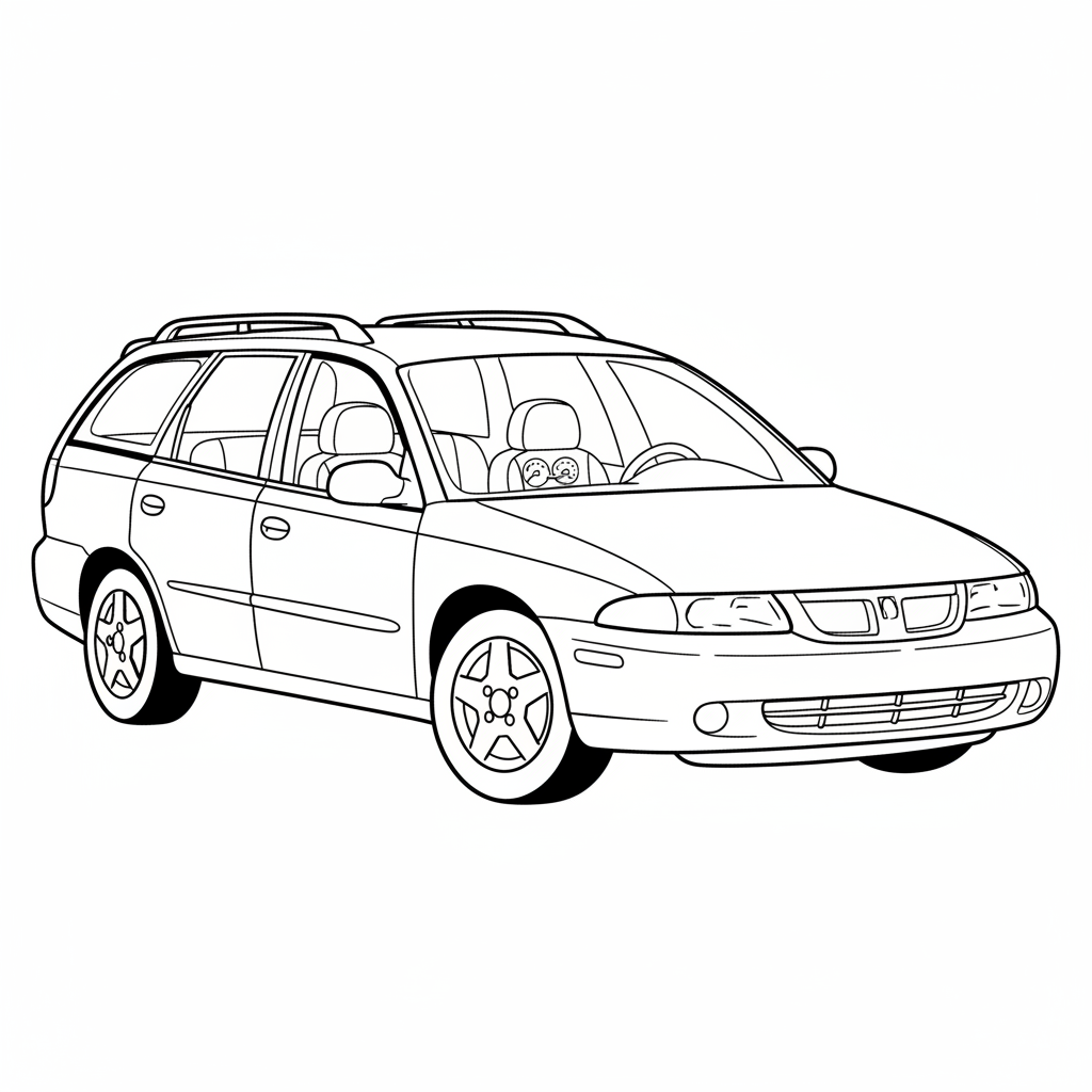 SATURN SW1 coloring page preview