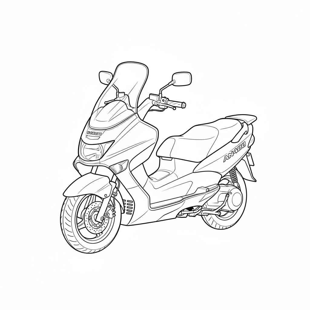2000 SUZUKI AN400 coloring page