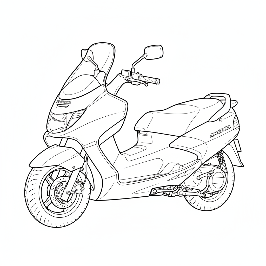 2000 SUZUKI AN400A coloring page