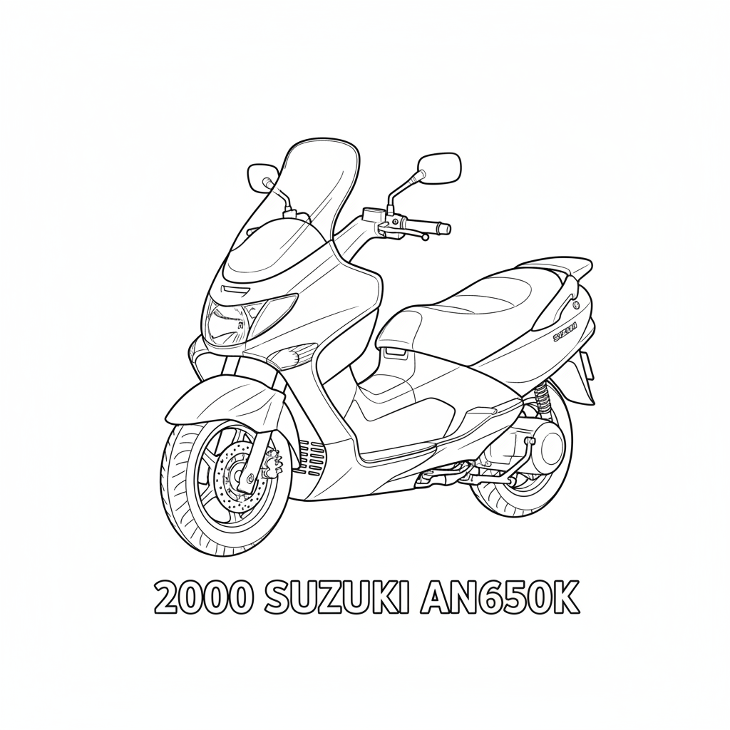 2000 SUZUKI AN650K coloring page