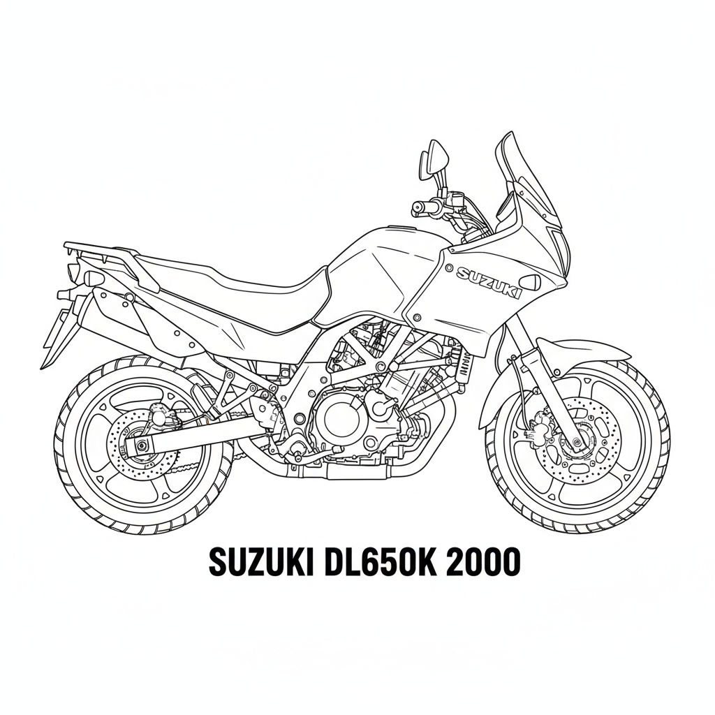 2000 SUZUKI DL650K coloring page