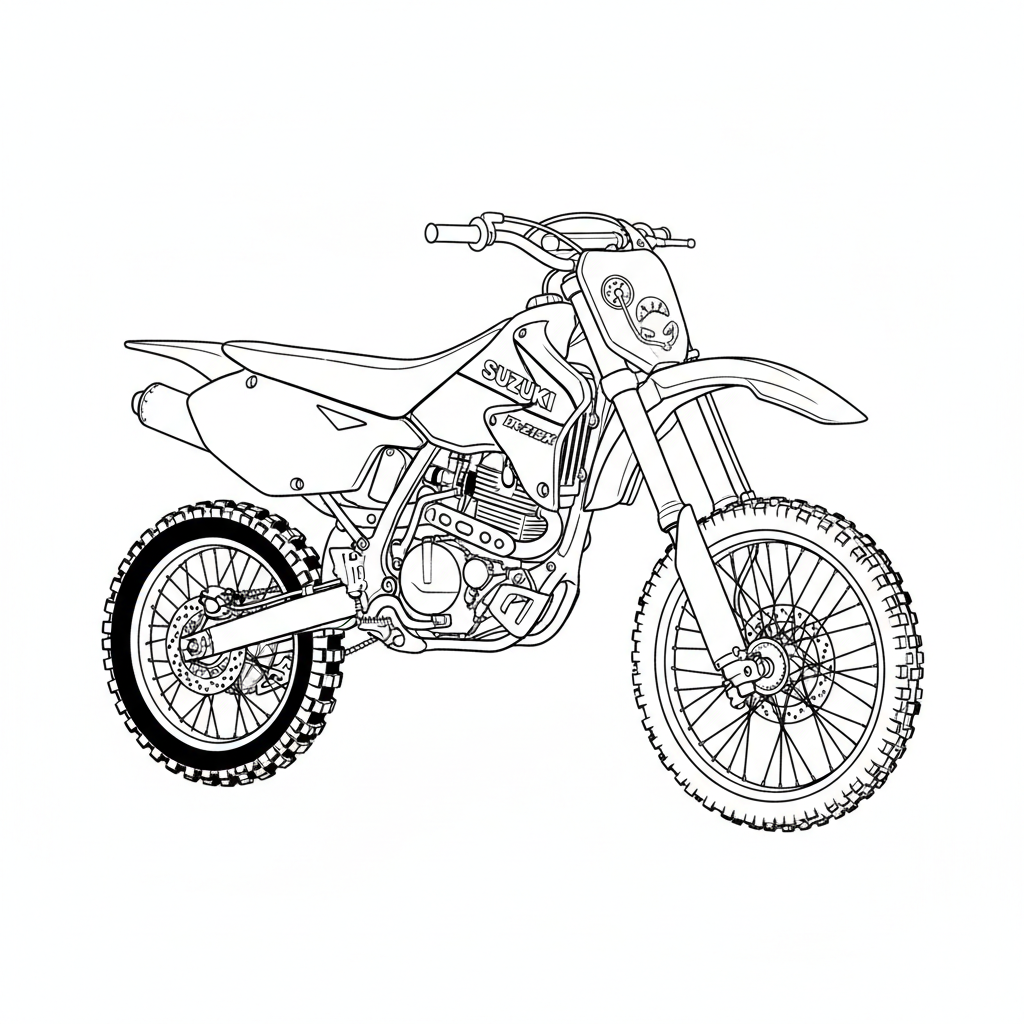 2000 SUZUKI DR-Z125K coloring page