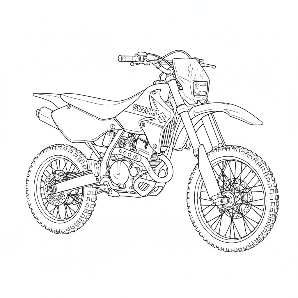 2000 SUZUKI DR-Z125LK coloring page