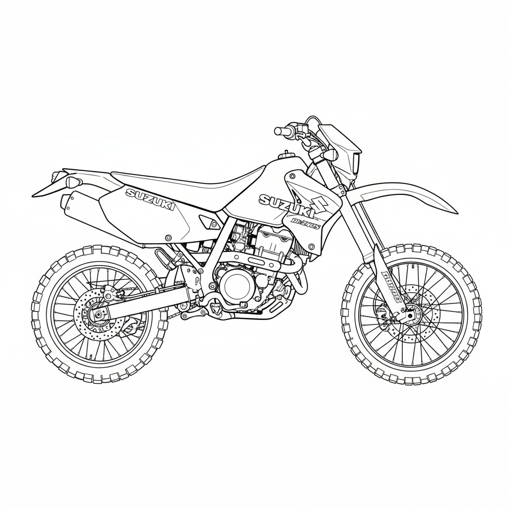 2000 SUZUKI DR-Z400S coloring page