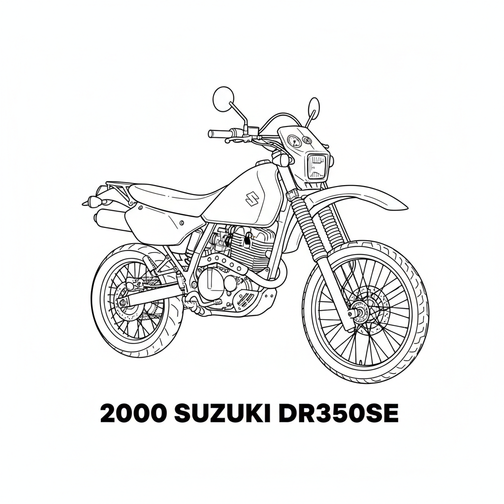 2000 SUZUKI DR350SE coloring page