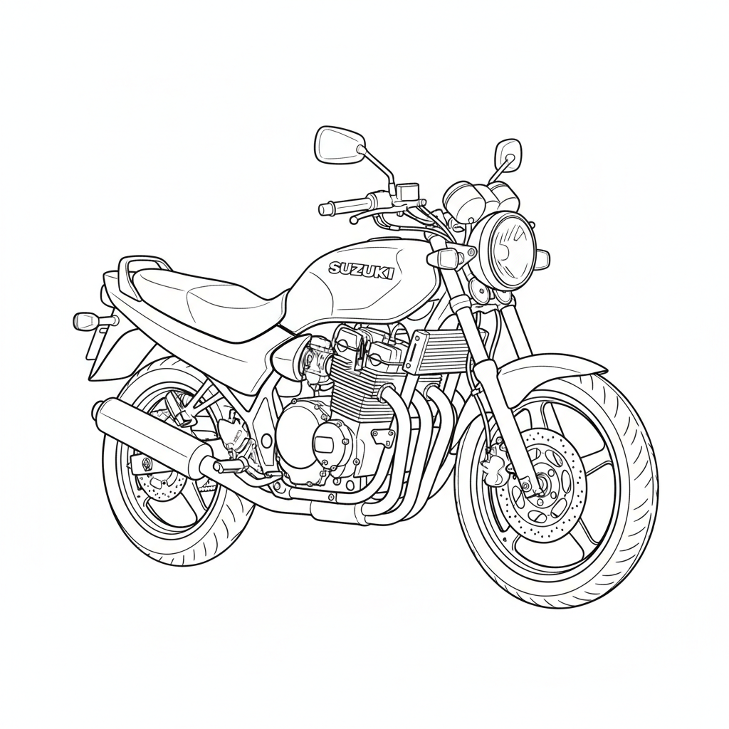 2000 SUZUKI GS500E coloring page
