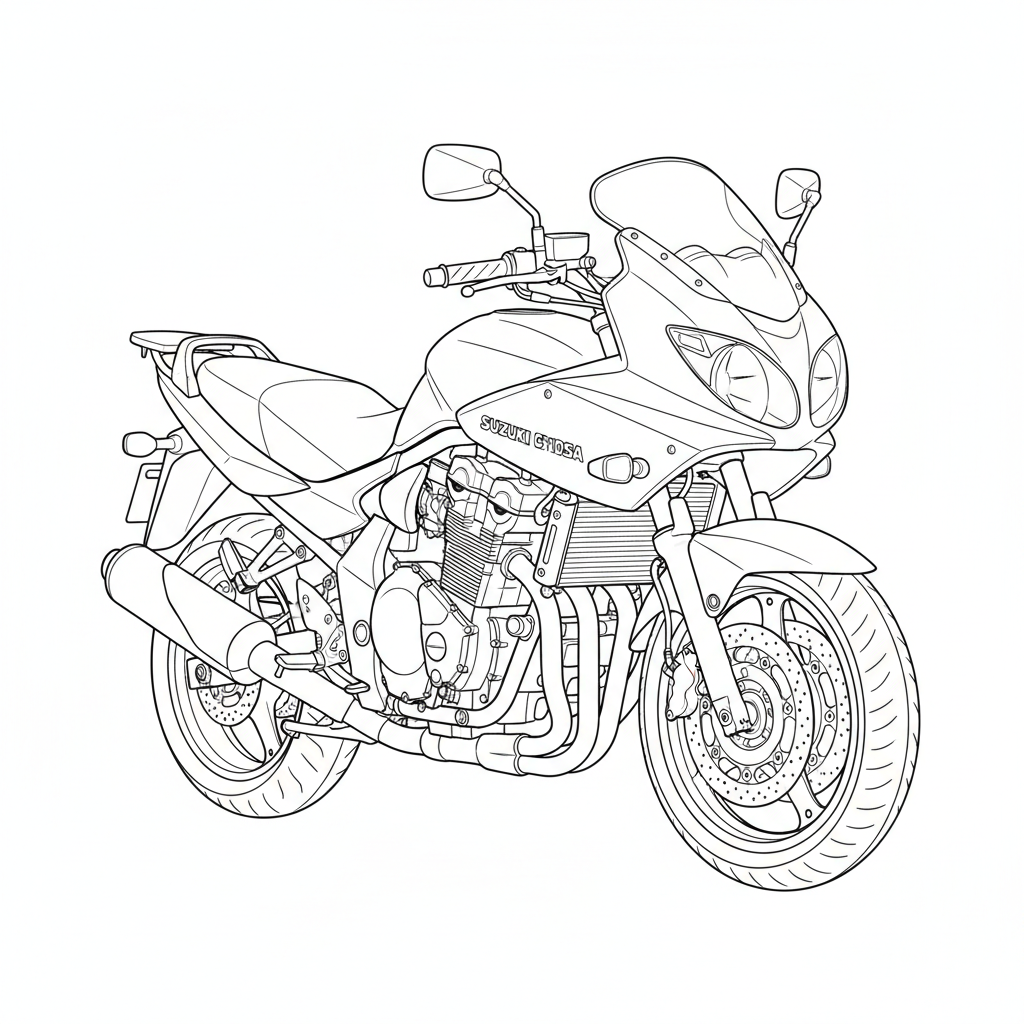 2000 SUZUKI GSF1250SA coloring page