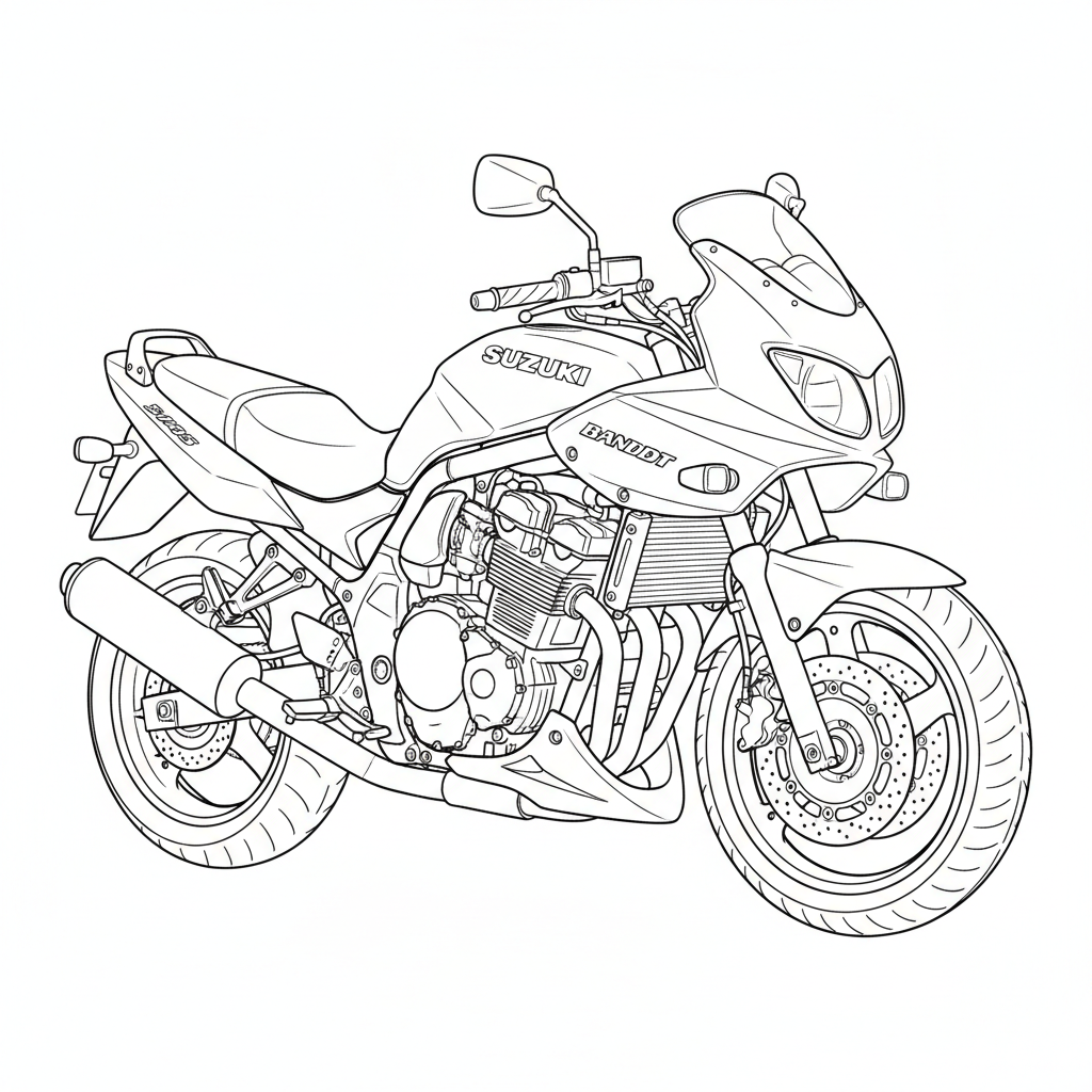2000 SUZUKI GSF600S coloring page