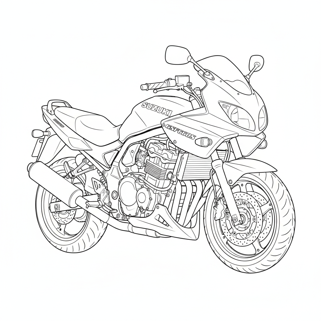 2000 SUZUKI GSF650S coloring page