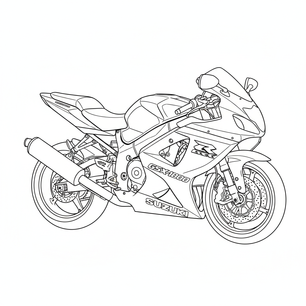2000 SUZUKI GSX-R1000 coloring page