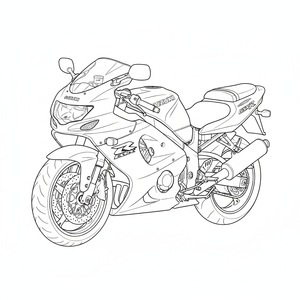 2000 SUZUKI GSX-R600 coloring page