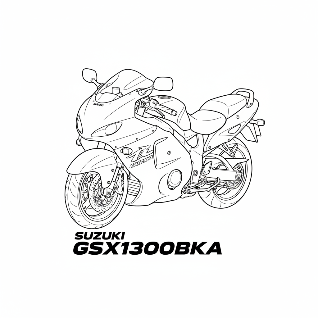 2000 SUZUKI GSX1300BKA coloring page