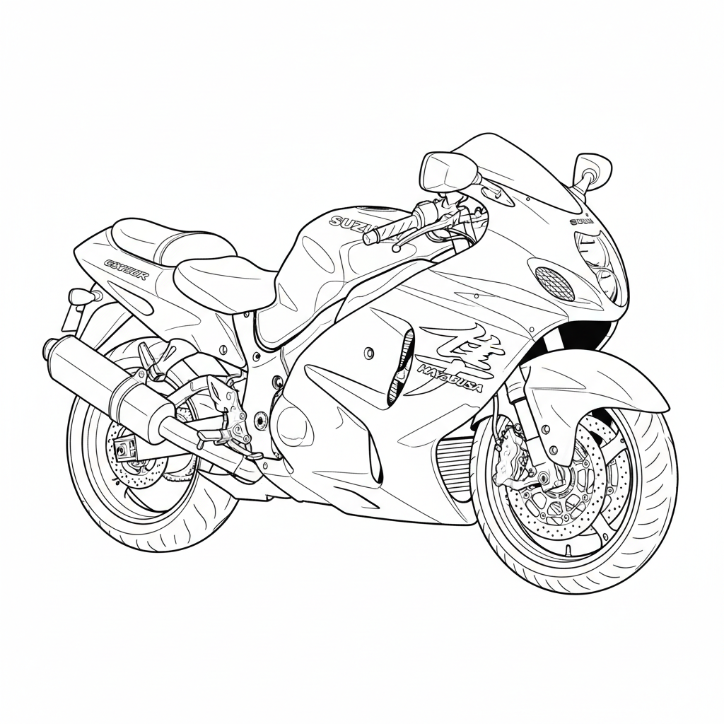 2000 SUZUKI GSX1300R coloring page