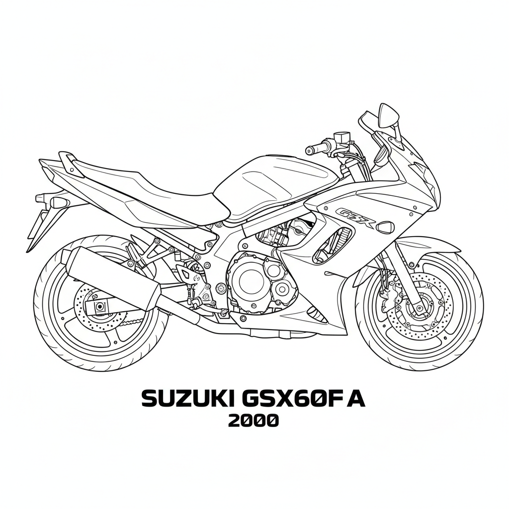 2000 SUZUKI GSX650FA coloring page