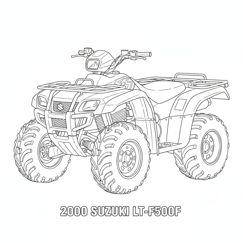 2000 SUZUKI LT-F500F coloring page