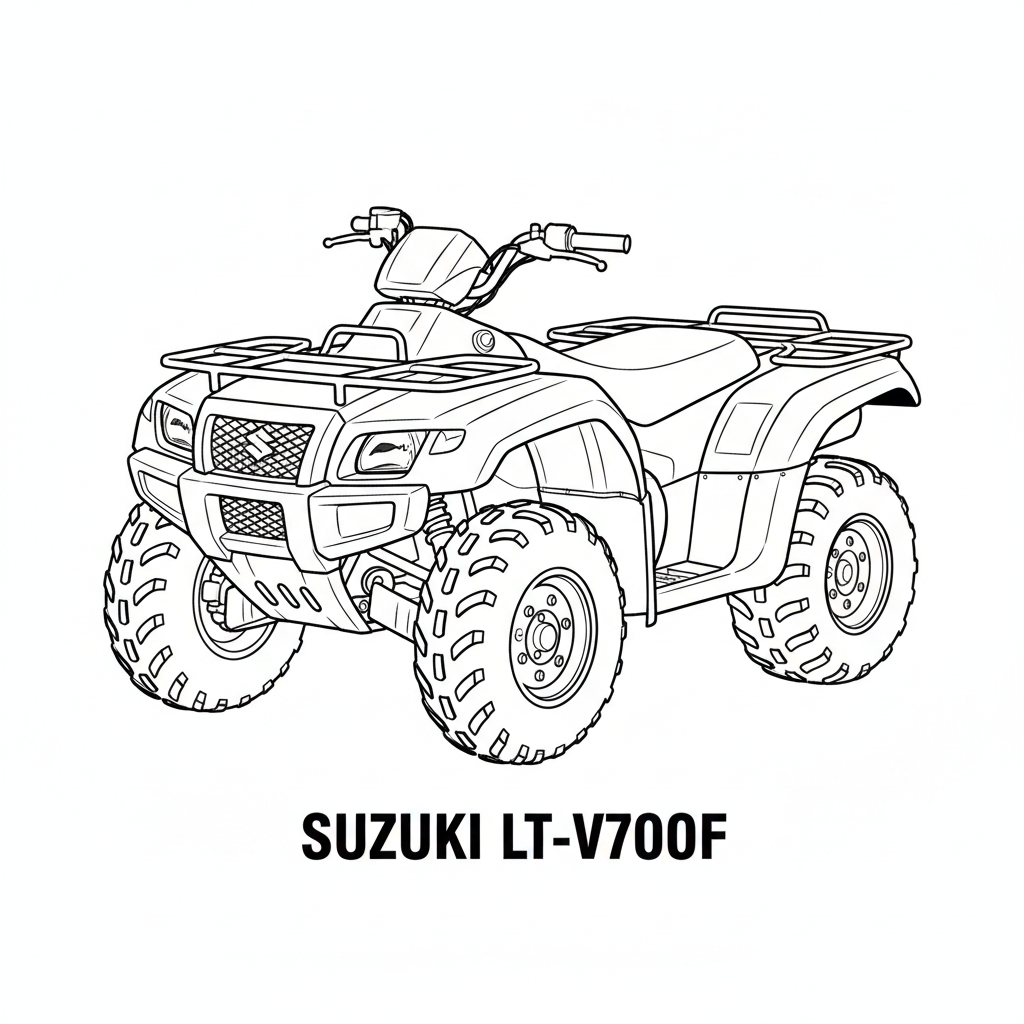 2000 SUZUKI LT-V700F coloring page
