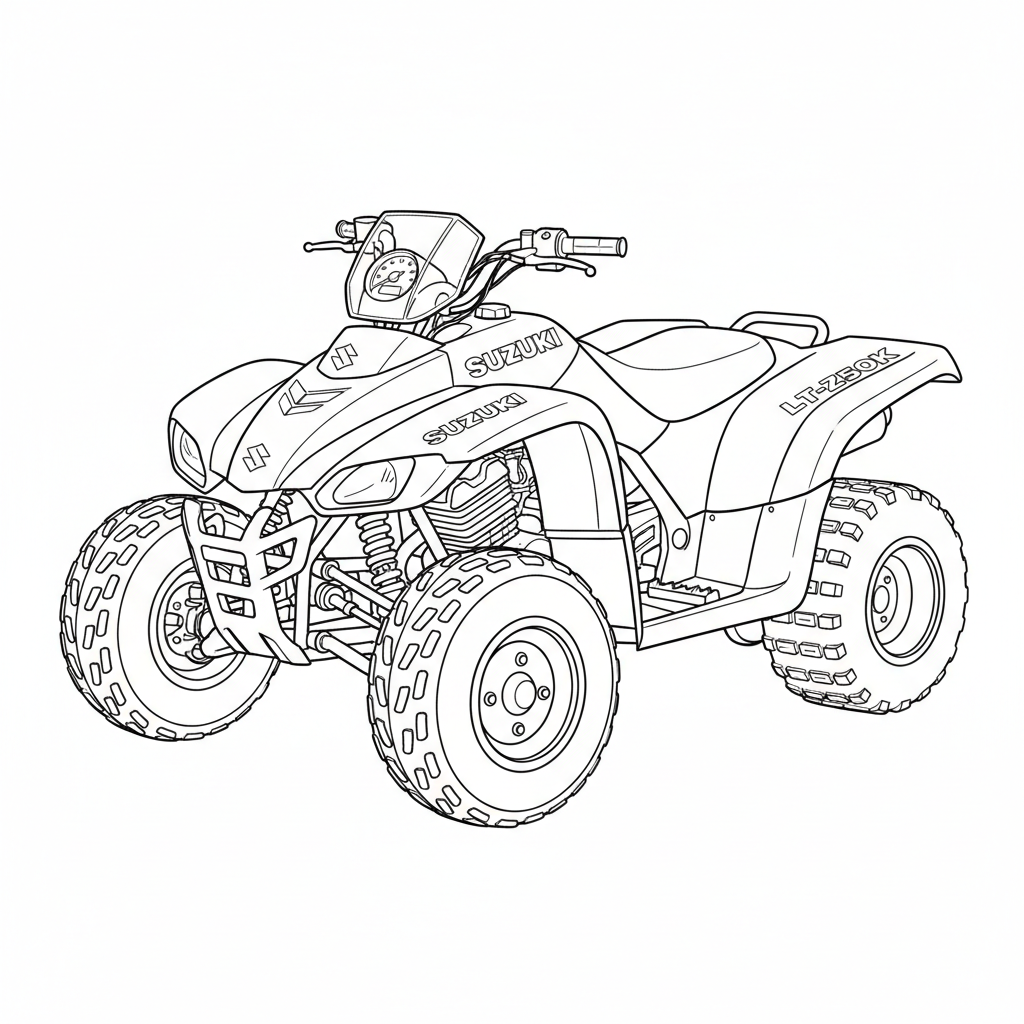 2000 SUZUKI LT-Z250K coloring page